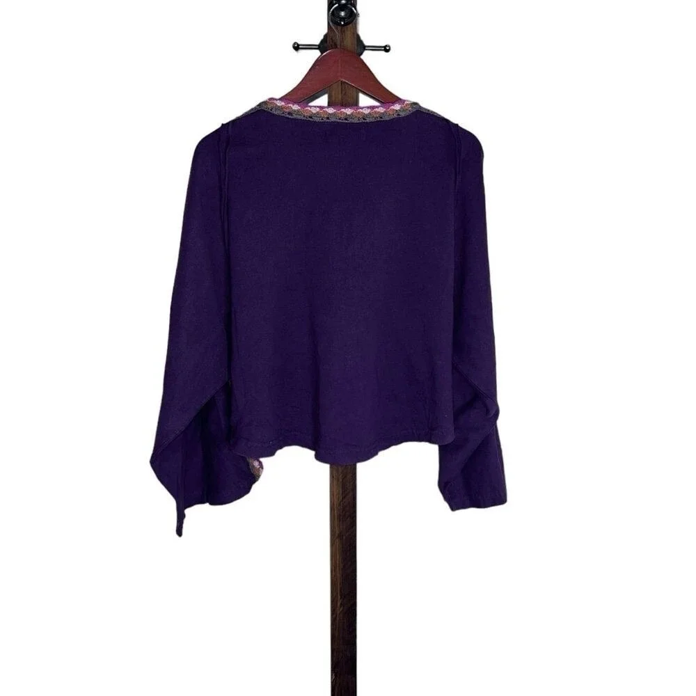 NWT‎ Free People Crocheted Boho Something Good Long Sleeve Top Cardigan